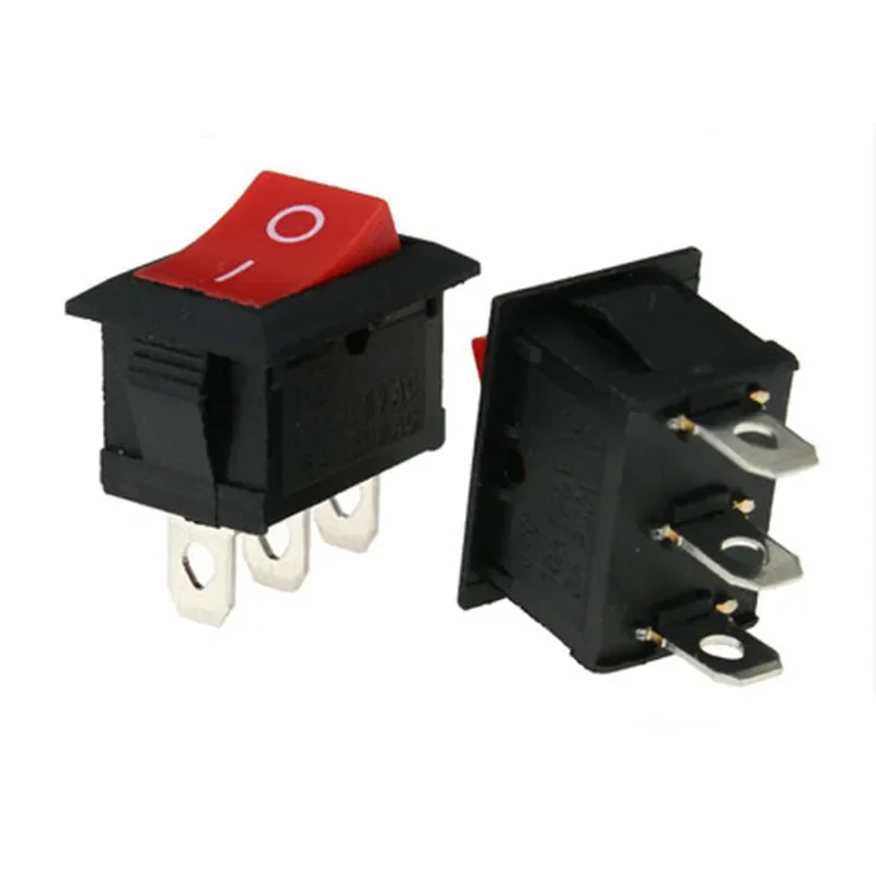 5 pz KCD1 3 Pin 4 Pin 6 Pin 21*15mm ON-OFF barca auto interruttore a bilanciere 6A/250V AC 10A/125V AC interruttore fai da te