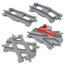 Rail Transport Big Size Building Blocks Creative Track Accessories Assemble Toys For Children Bricks Compatible City Train Set