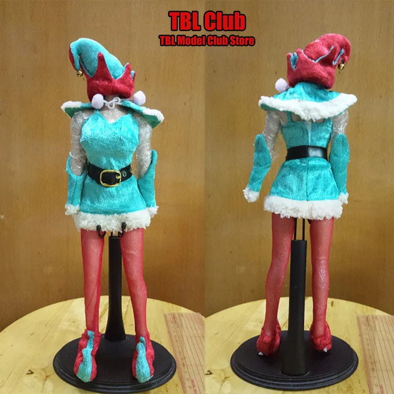 

1/6 Scale Halloween Clown Cosplay Elf Wind Style Set Female Clothes Christmas Wacky Outfit For 12-inch Action Figure Soldier
