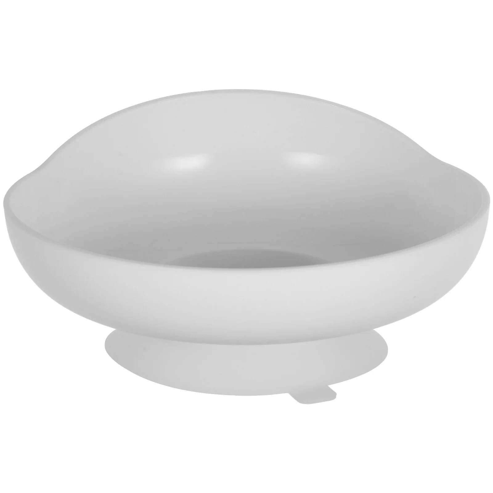 

Suction Cup White Spill Proof Scooping Dish Self Feeding Dinnerware Adaptive Tableware Disability Aid Elderly
