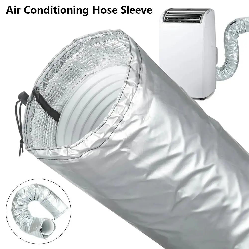 1Set Waterproof Portable Air Conditioner Hose Cover Heat Resistant Washable AC Hose Duct Vent Cover Energy Saving Adjustable