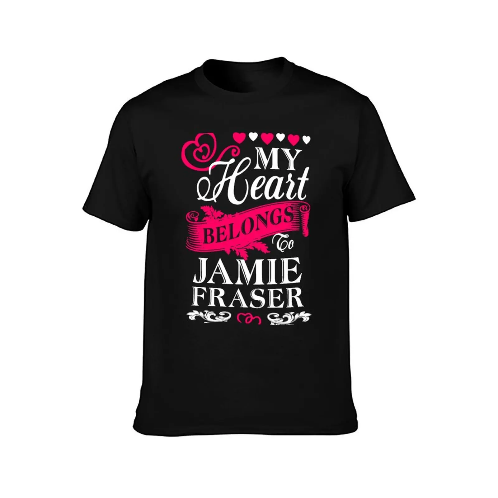MY HEART BELONGS TO JAMIE FRASER T-Shirt Plus Size Loose Short Sleeve Top T-Shirt