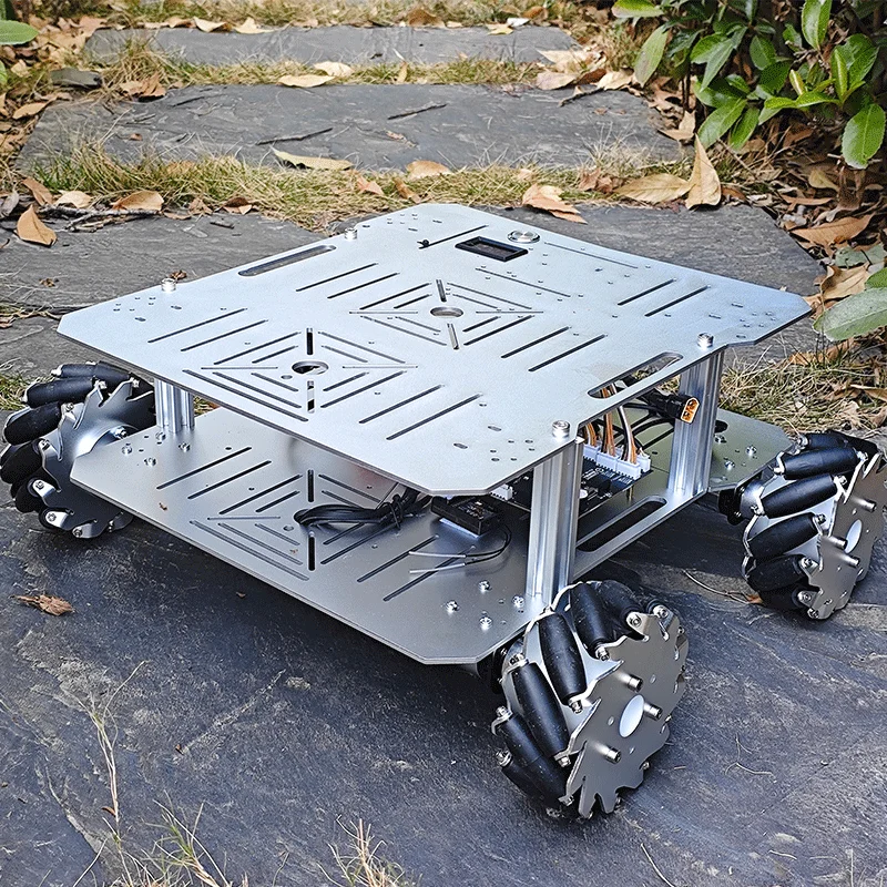 Large size suspension chassis intelligent trolley Aluminum McNum wheel 10kg load, developed