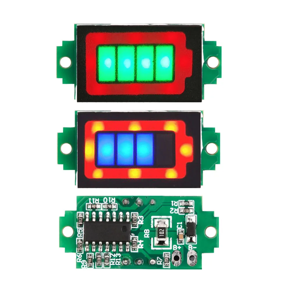 1S/2S/3S/4S Single 3.7V Lithium Battery Capacity Indicator Module 4.2V Display Electric Vehicle Battery Power Tester Li-ion