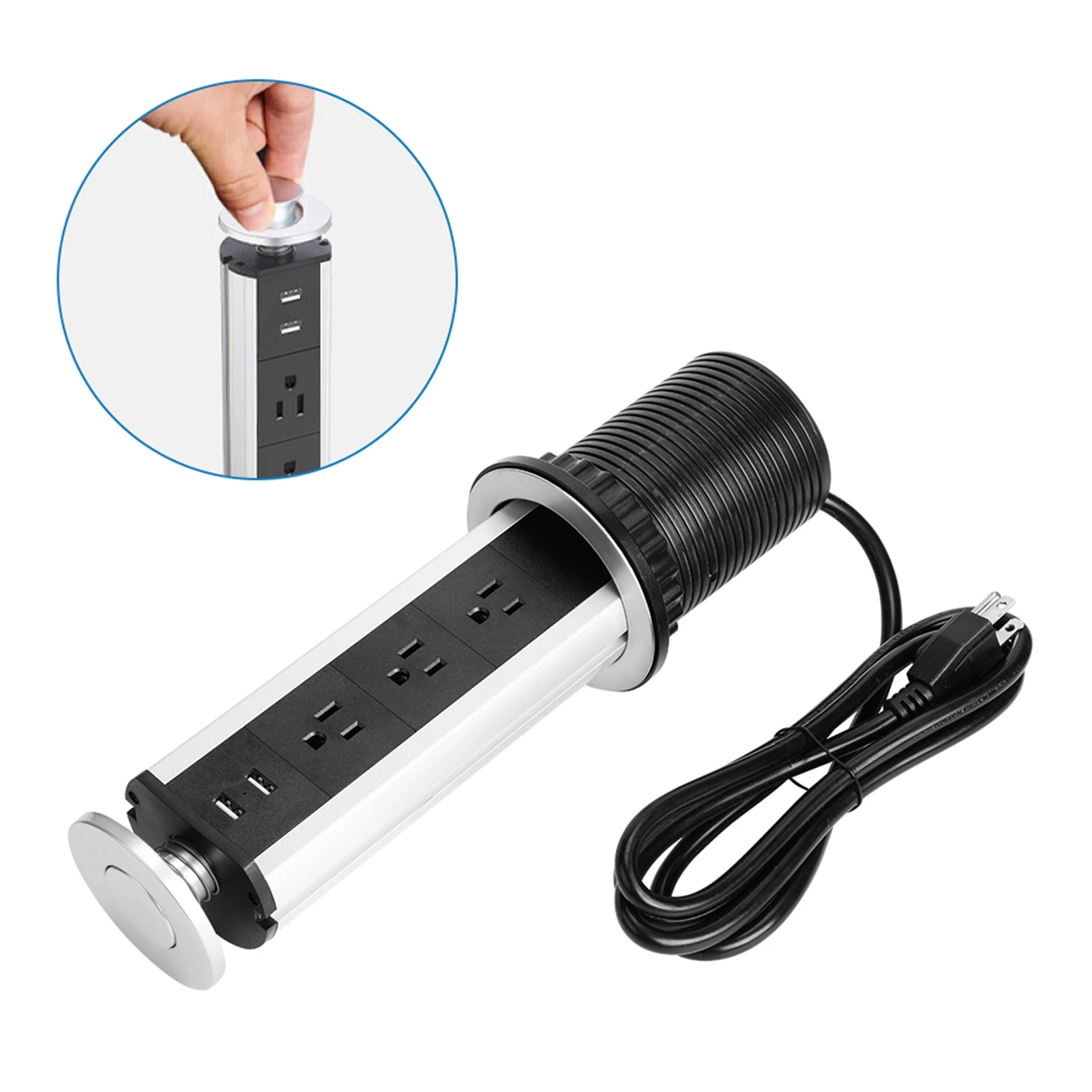 

Выдвижная электрическая розетка для дома, кухни, столешницы, рабочего стола с USB-портом