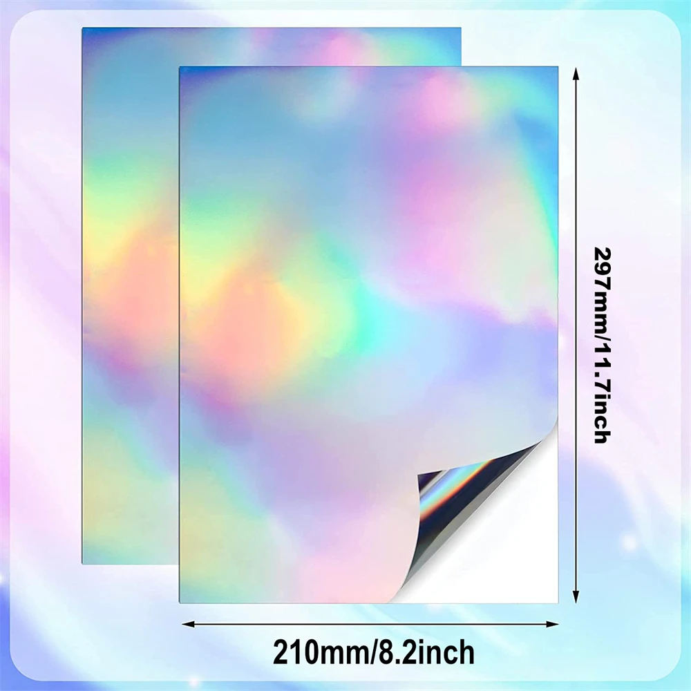 10pcs Inkjet Sticker Paper 8x11.5 Inches A4 Waterproof Holographic Vinyl Sticker Paper For Epson Hp Canon Inkjet Printers