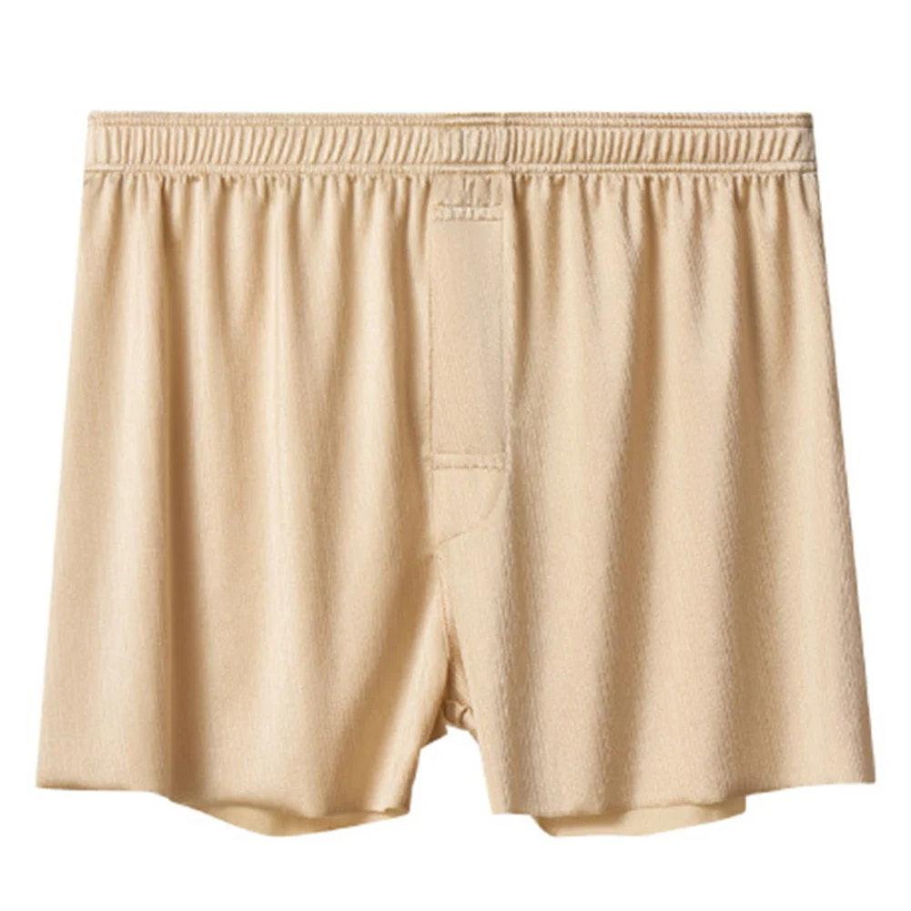 ملابس غير رسمية وقت النوم ملابس داخلية من الساتان الذهبي الذهبي مقاس كبير ملابس داخلية على الطراز الكلاسيكي ملابس داخلية مريحة من القماش الناعم #2