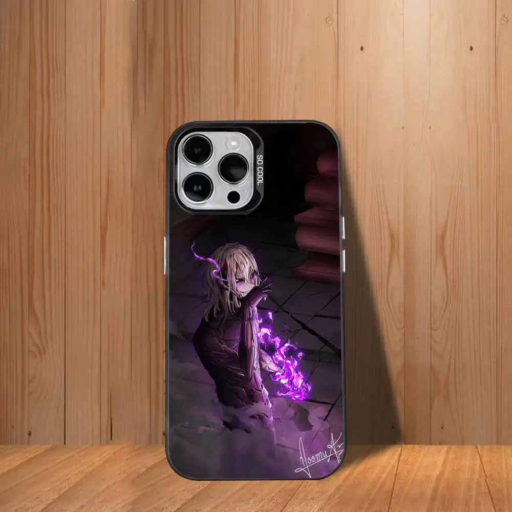 حافظة هاتف B-Beginning After End لهاتف iPhone 17,16,15,14,13,12,11,Mini,Pro,SE,MAX غطاء أبيض غير لامع مقاوم للصدمات