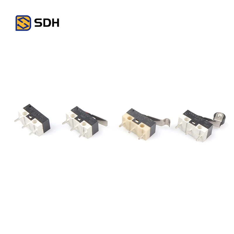 5PCS Micro Limit Switch Momentary Push Button Switch 1A 125V AC Mouse Switch 3Pins Long Handle Roller Lever Arm SPDT 12* 6 *6mm