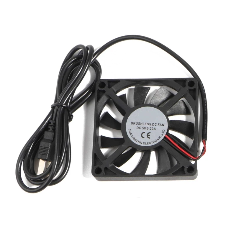 5V USB Connector PC Fan Cooler Heatsink Exhaust CPU Cooling Fan Replacement 70x70mm 7025 7015 7010