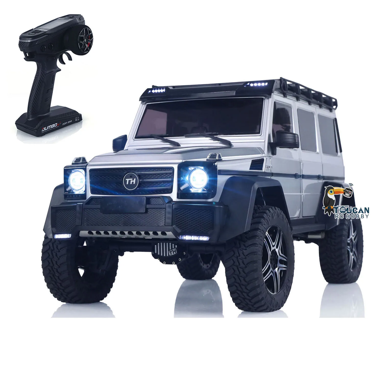 US Stock TRACTION HOBBY 1/8 KM5 Remote Control Crawler Car RC Off Road Vehicle FWD Running Front Light Metal Gears Drive Shafts