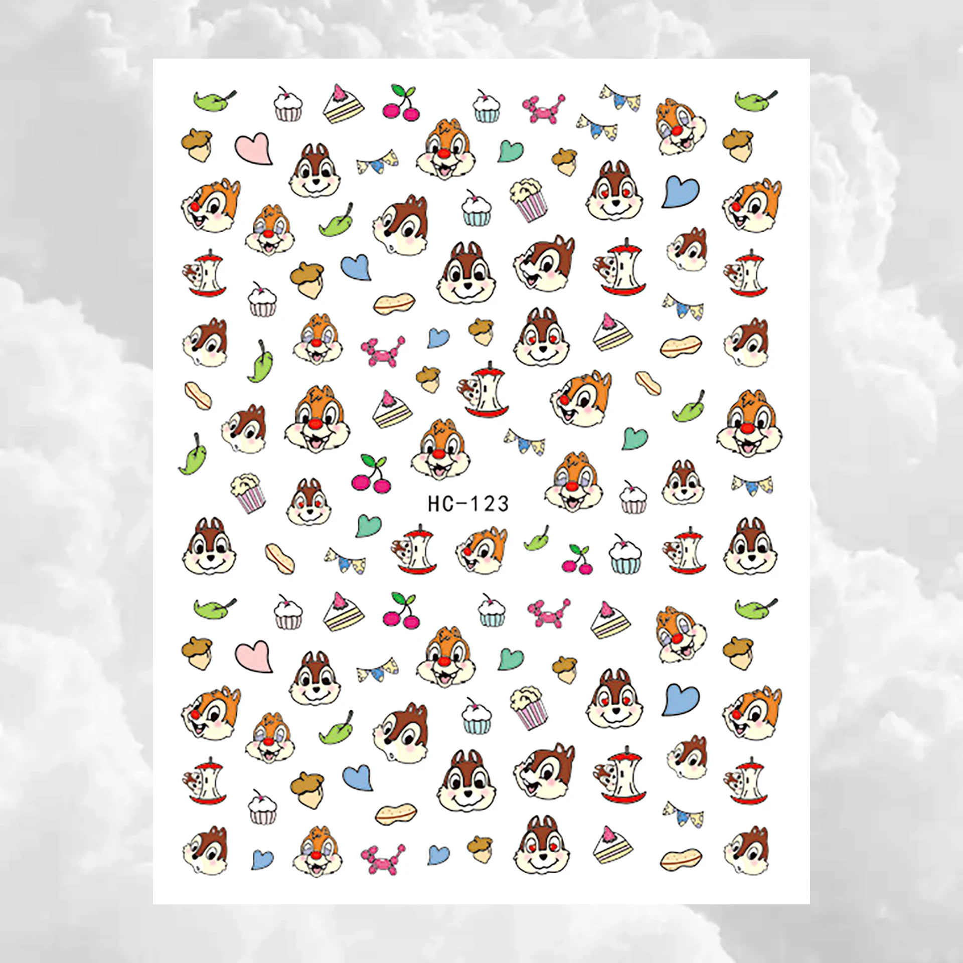 Disney Cartoon 3D Adhesive Nail Stickers Nail Art Supplies Mickey Mouse Stitch Mermaid Nail Decal Stickers Nail Decoration