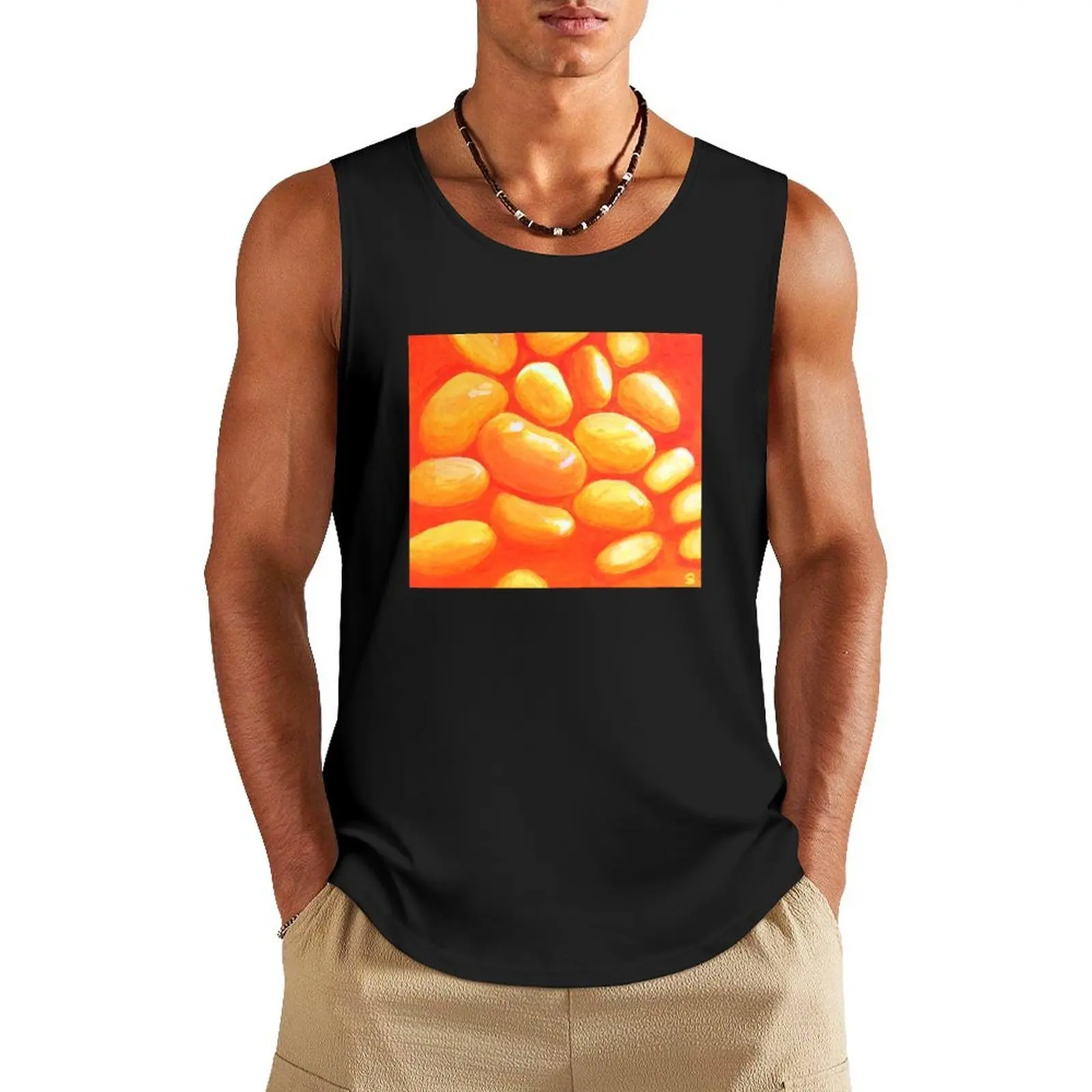 

Baked Beans Tank Top t shirts gym t-shirts man Short sleeve