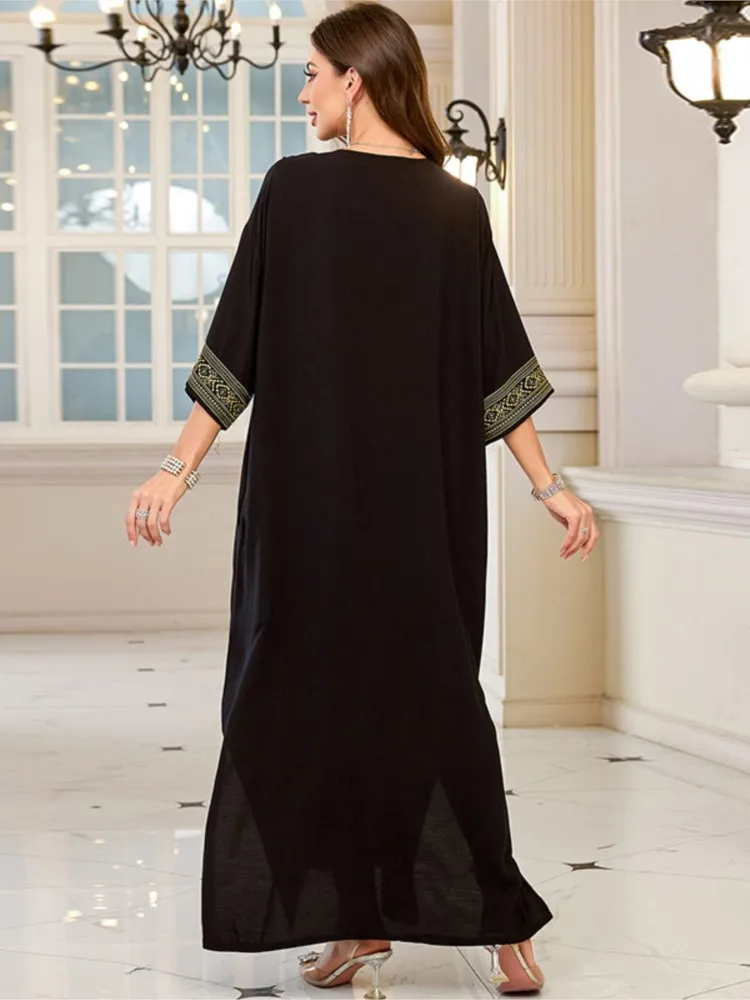 Letnie narzutki damskie na strój kąpielowy, szlafroki z rękawem 3/4, stroje kąpielowe, nowe haftowane sukienki maxi na wakacje na plaży, narzutki, 2026