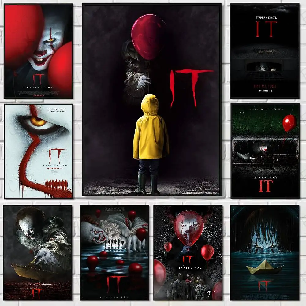 Póster de I-IT de película de terror Arte de pared de alta calidad para el hogar, oficina, dormitorio, sala de estar, pasillo, Bar, regalo perfecto