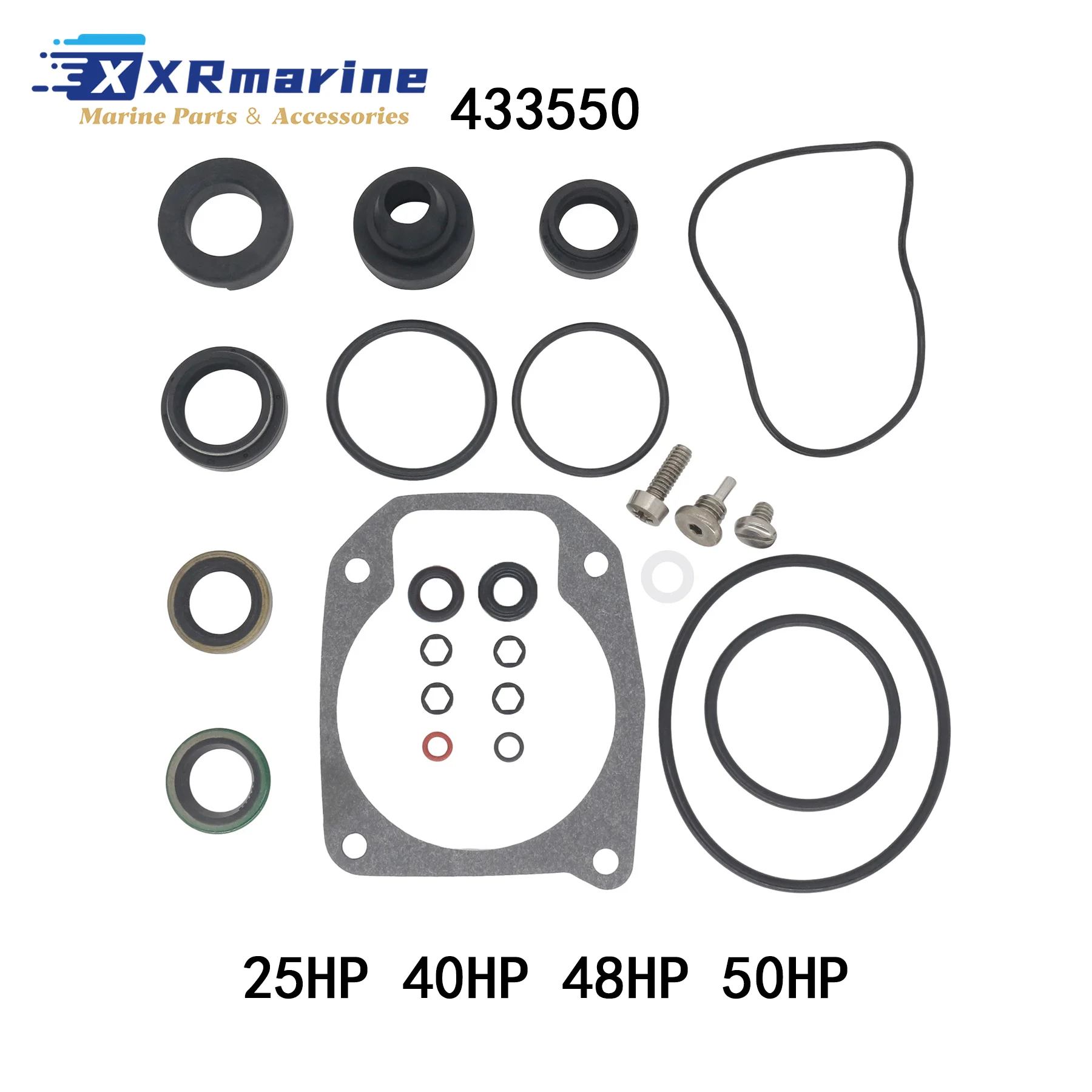Outboard Lower Unit Seal Kit for Johnson Evinrude 9.9 15 18 20 25 30 35 40 48 50 55 60 65 70 75 HP Engines 396350 5007987 image 6