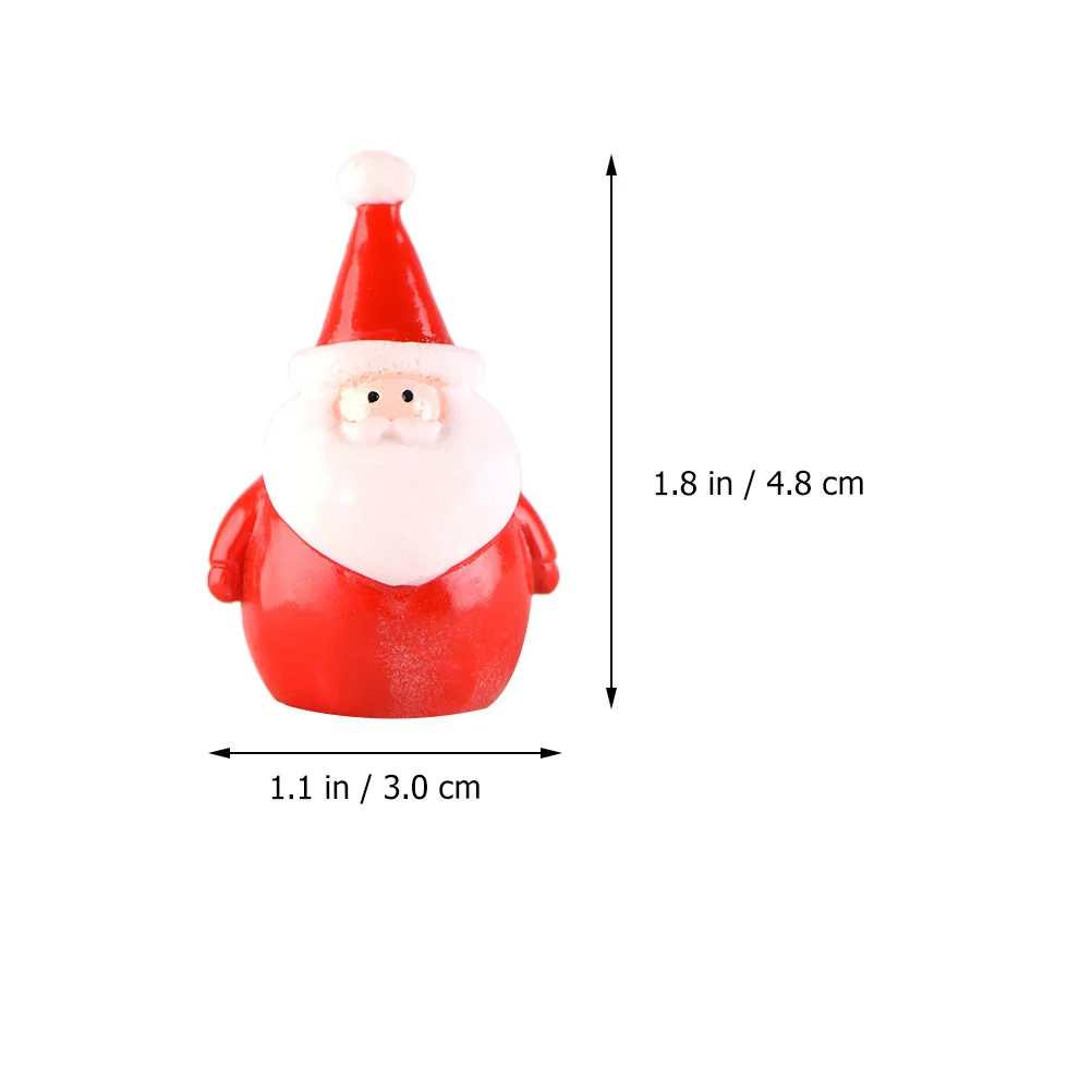 

10Pcs Christmas Resin Ornaments Miniatures Charming Craft Decoration for Home Wall Window Tree Party Supplies Christmas Craft