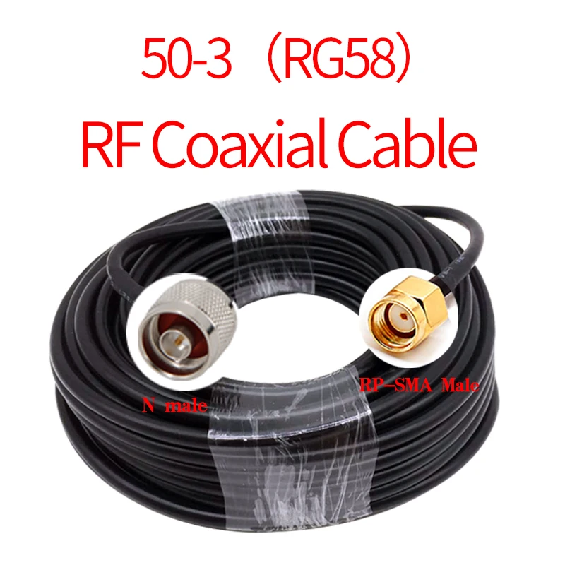 RG58 Cable BNC to SMA to TNC to N to M Plug RG-58 50 Ohm RF Extension Cable Connector Adapter RF Jumper Pigtail 1M 5M 10M 15M