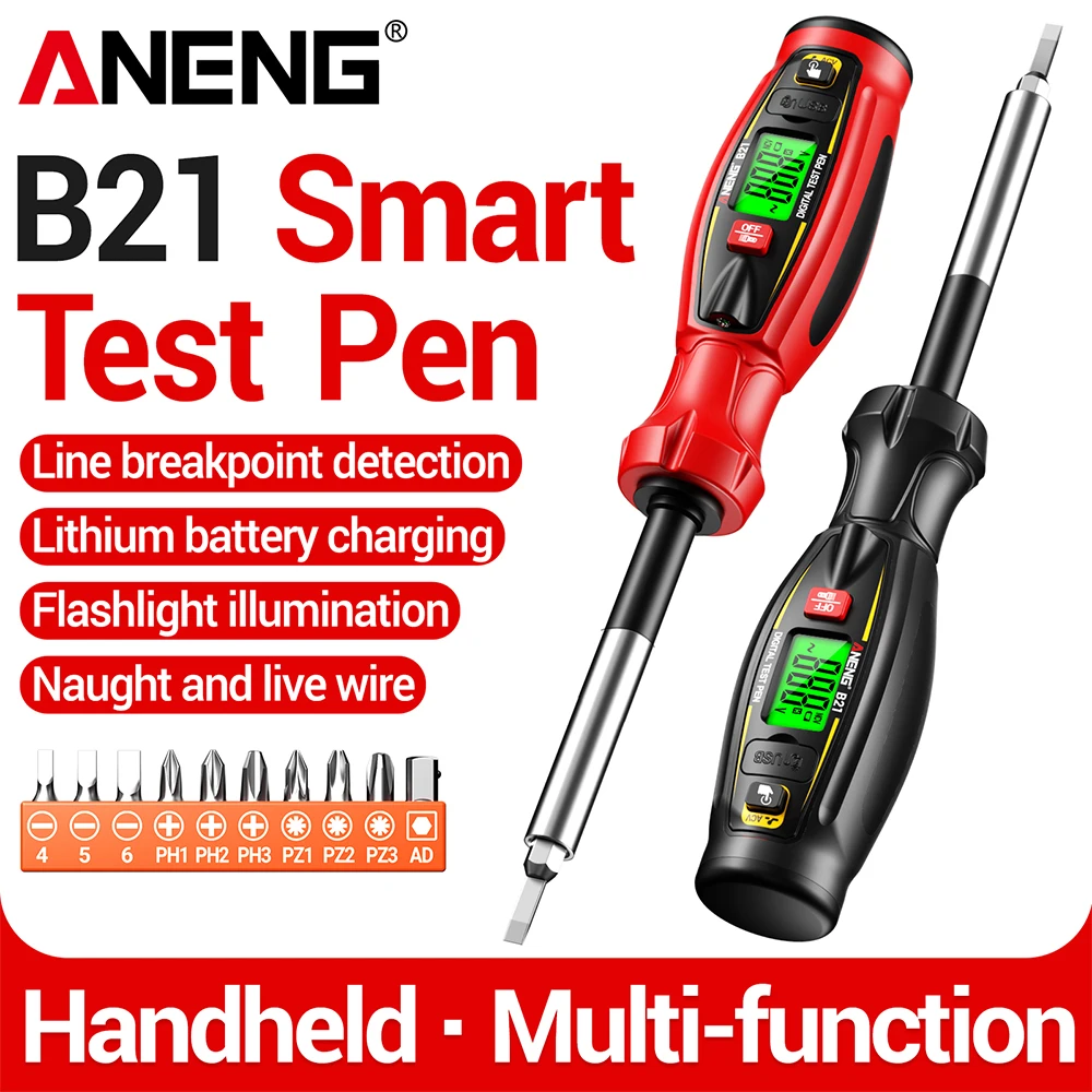 ANENG B21 Non Contact Voltage Tester Pen AC 30V -1000V Rechargeable Induction Voltage NCV Sensor Wire Detector Breakpoint lookup