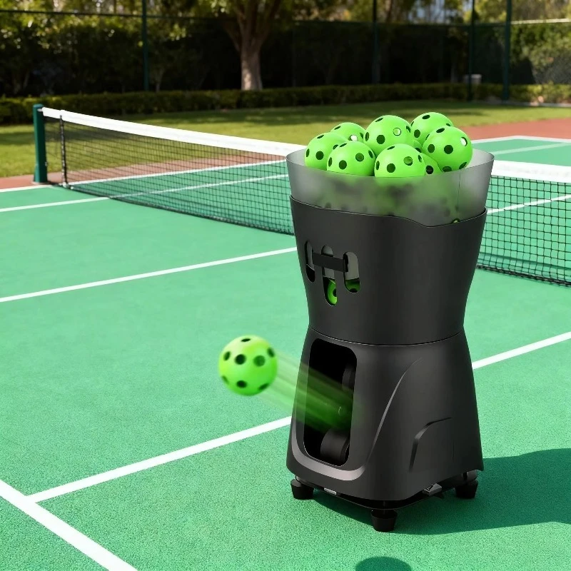 Balls Pickleball Machine Carbon Steel Rebound Trainer Set Remote Control Durable Easy-Folding Portable 3-5