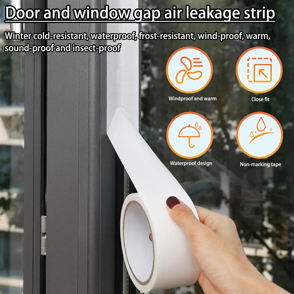 Door Wind Proof Anti-Collision Draught Excluder Window Sealing Tape Noise Insulation Door Sealing Strip Adhesive Foam Tape