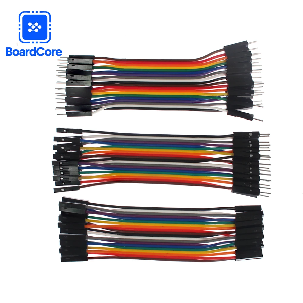 60-300PC 10CM Colorful Dupont Wires Kit 20Pin Male To Male/ Female To Female/ Male To Female Jumper Cable for Breadboard PCB DIY