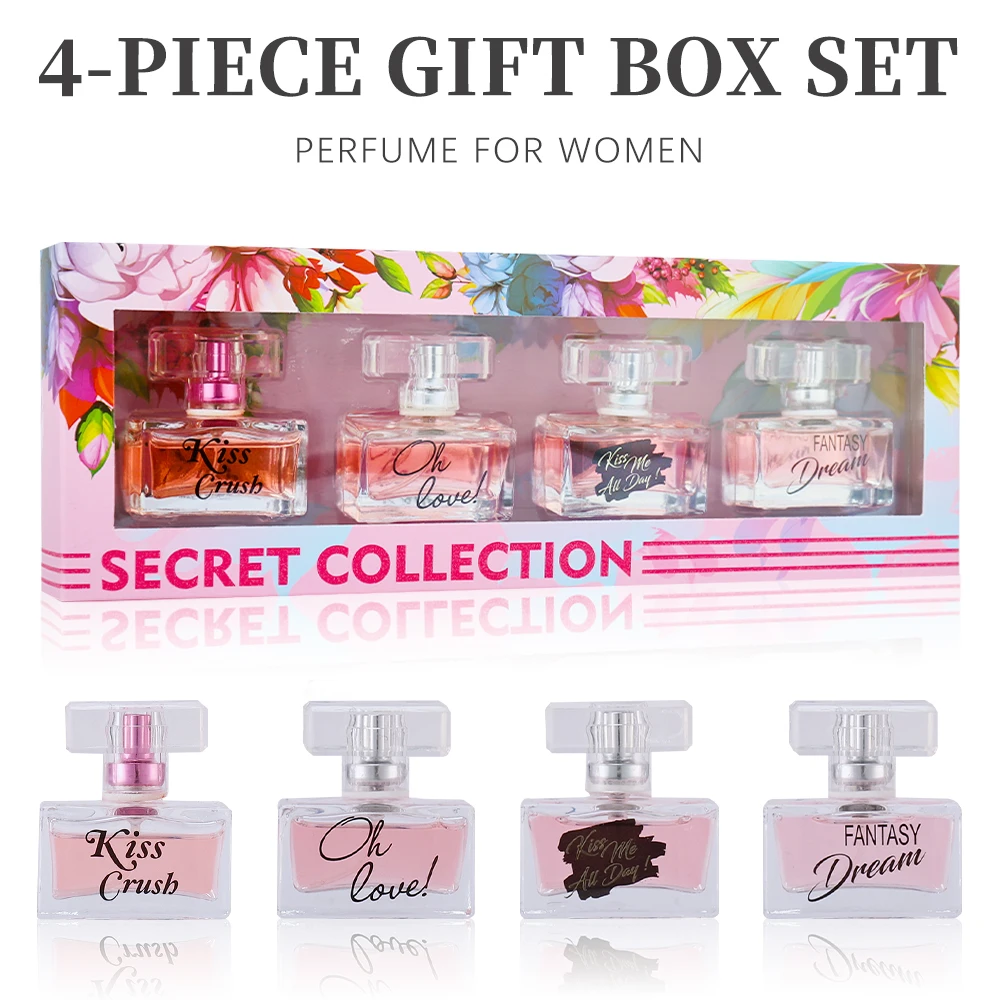 Women's Fragrance Sets Eau de Parfum Spray Gift Set for Women SECRET COLLECTION 4-Piece EDP Set 1.02 Fl Oz/bottle Long Lasting