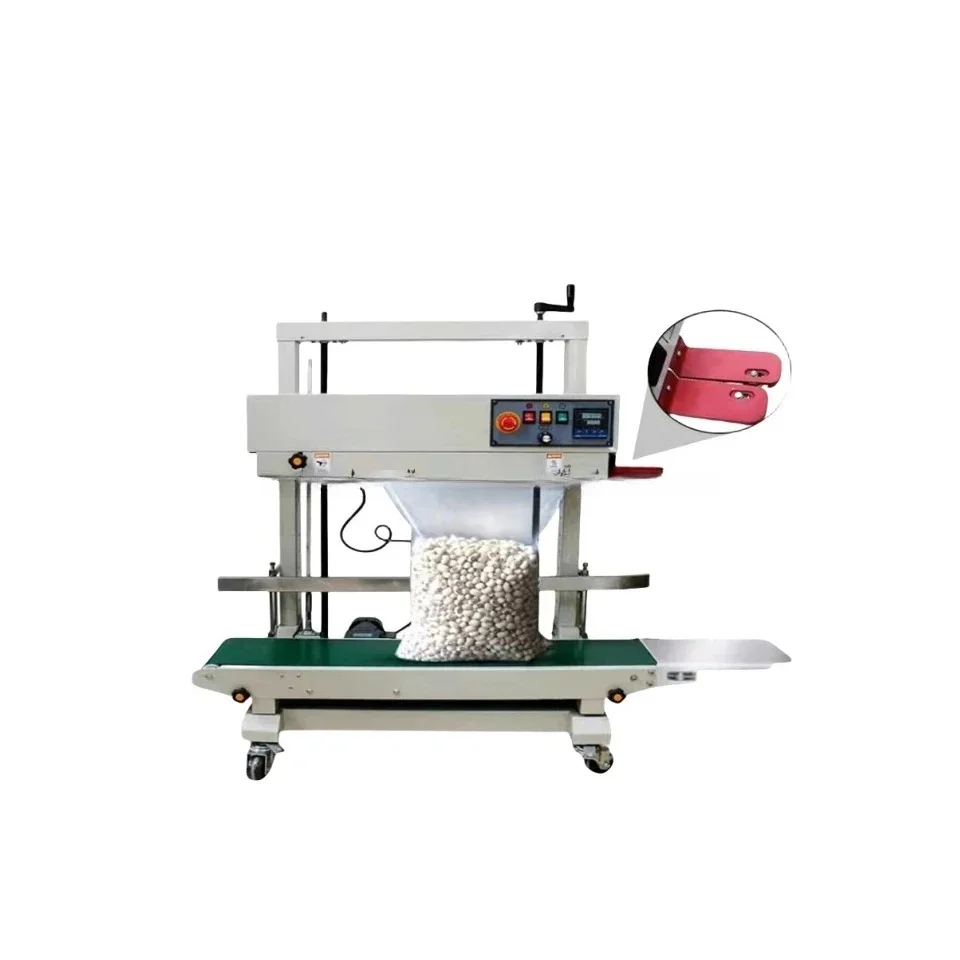 Kontinuierliches Band Big Bags Sealer Expire Date Coding Function Sealing Food Commercial Packaging Machine