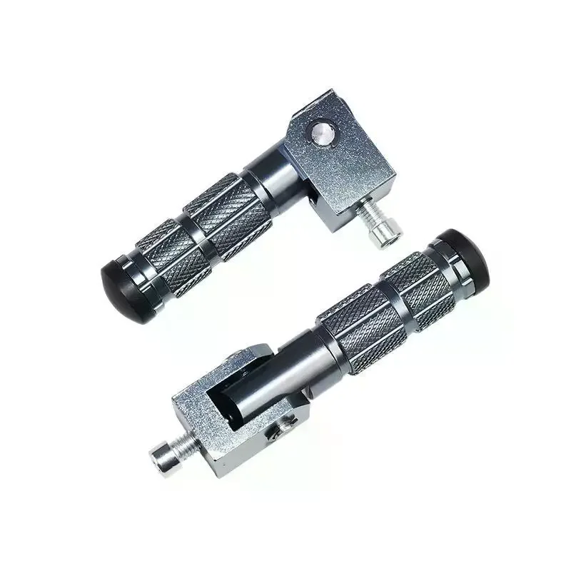 1 paire de repose-pieds pliables en alliage d'aluminium pour moto, antidérapants, faciles à installer, pour modification de moto et de scooter électrique