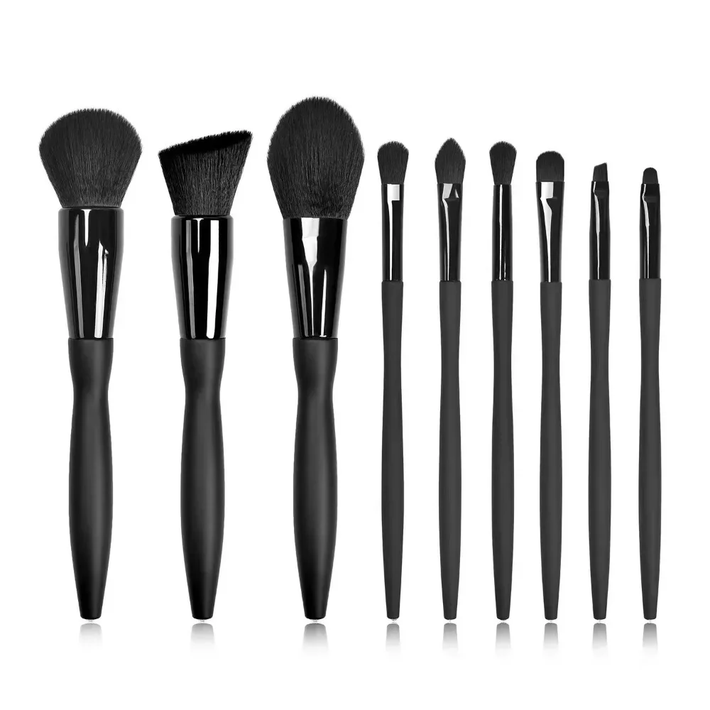 9 Stuks Make-Up Borstels Set Oogschaduw Foundation Vrouwen Cosmetische Losse Poeder Blush Super Zacht Mengen Make-Up Borstel Schoonheid Tool