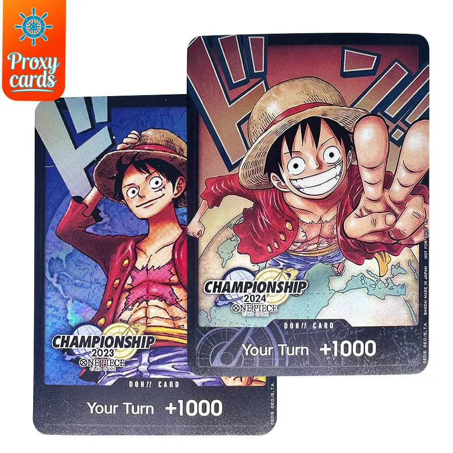 One Piece TCG Don!! Card Monkey D. Luffy Championship Promo Alternate Art Proxy Anime Trading Card