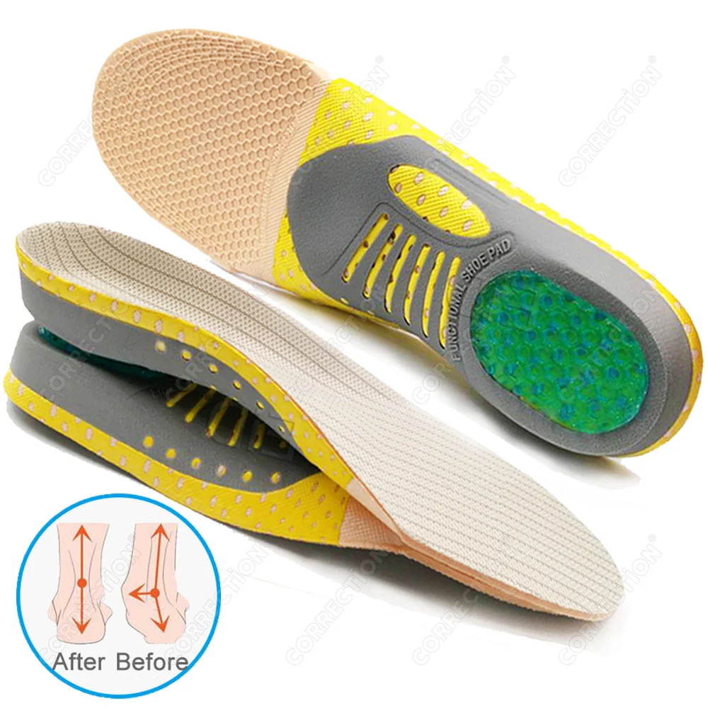 CORRECTION Best flat feet orthopedic soles insoles arch pads X/O leg orthopedic 3D Arch Support Flat Feet  Sneakers man women