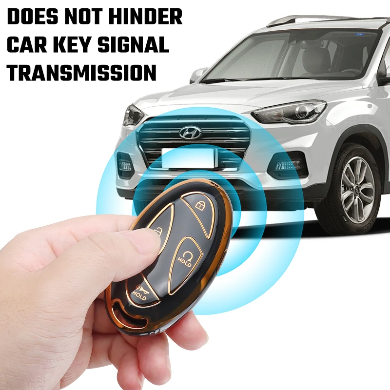 حافظة مفاتيح السيارة الناعمة من البولي يوريثان لشركة Hyundai Tucson 2025 Kona Ioniq Santa Fe MX5 StubHub 2024 IONIQ 6 ملحقات غطاء المفتاح عن بعد #6