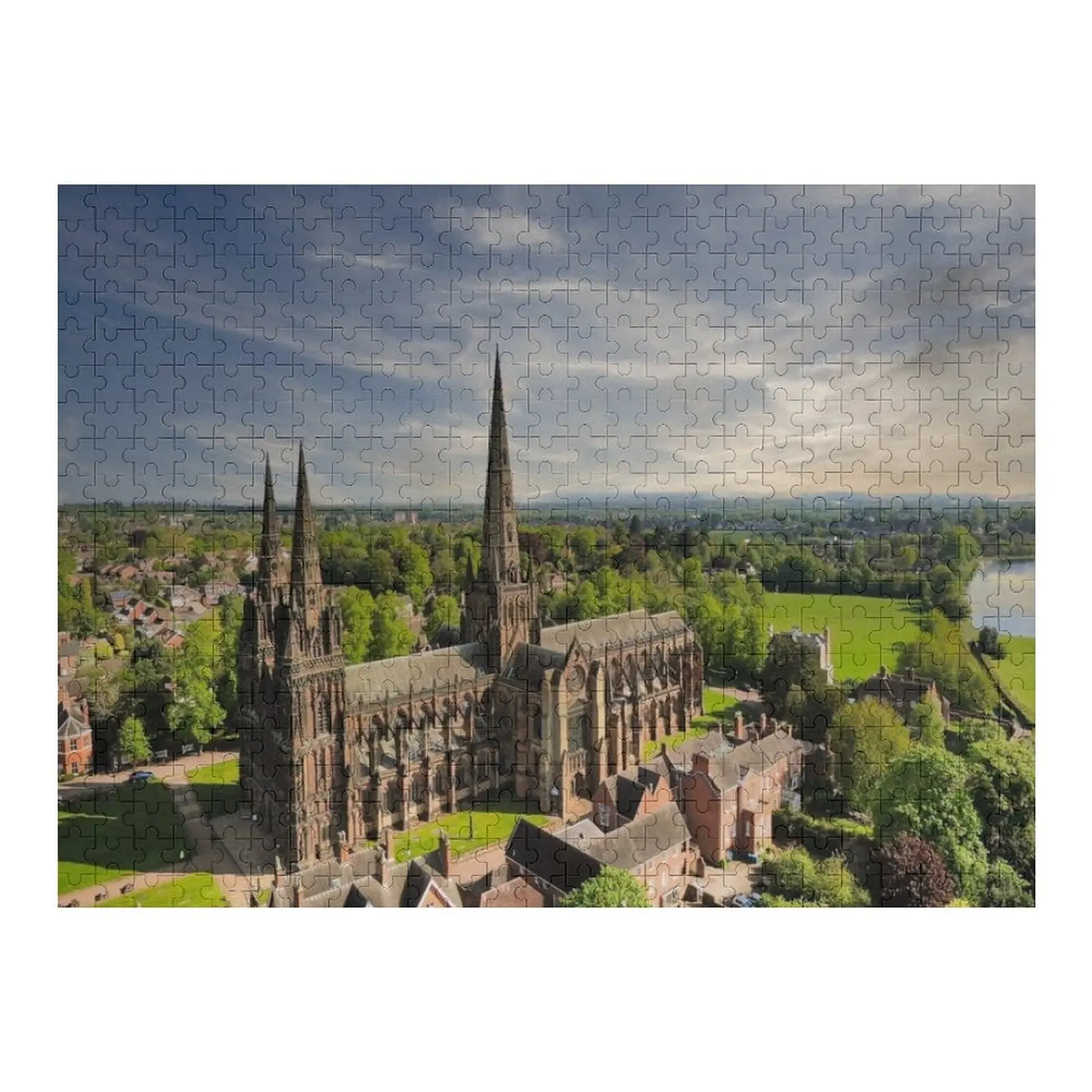 

Lichfield Cathedral Aerial View Jigsaw Puzzle Custom Name Wood Woodens For Adults Diorama Accessories Puzzle