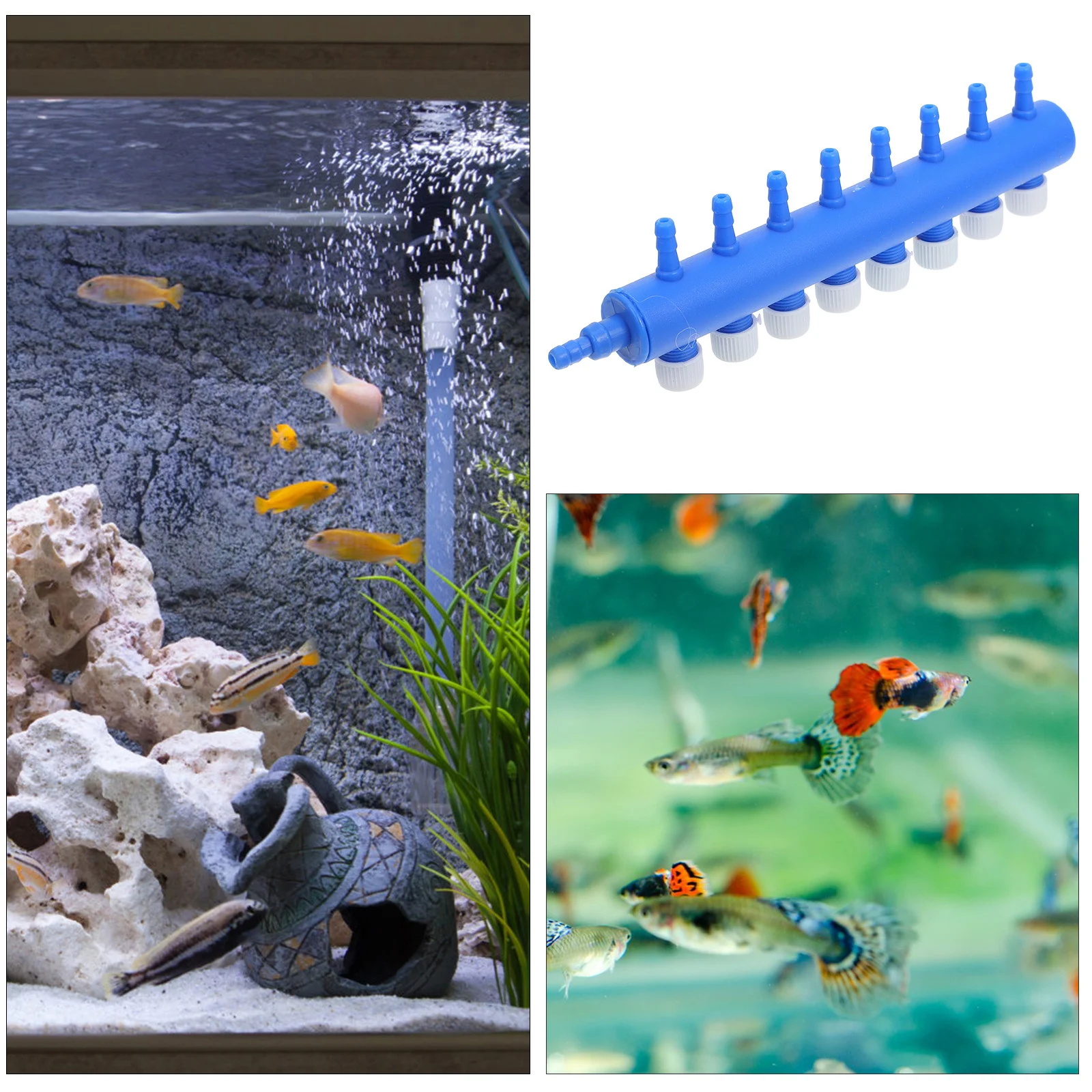 

Oxygen Pump Air Control Valve for Fish Tank Aquarium Large Plastic Splitter Valve Distributor Manifold Power Tool Oxygen Outlet