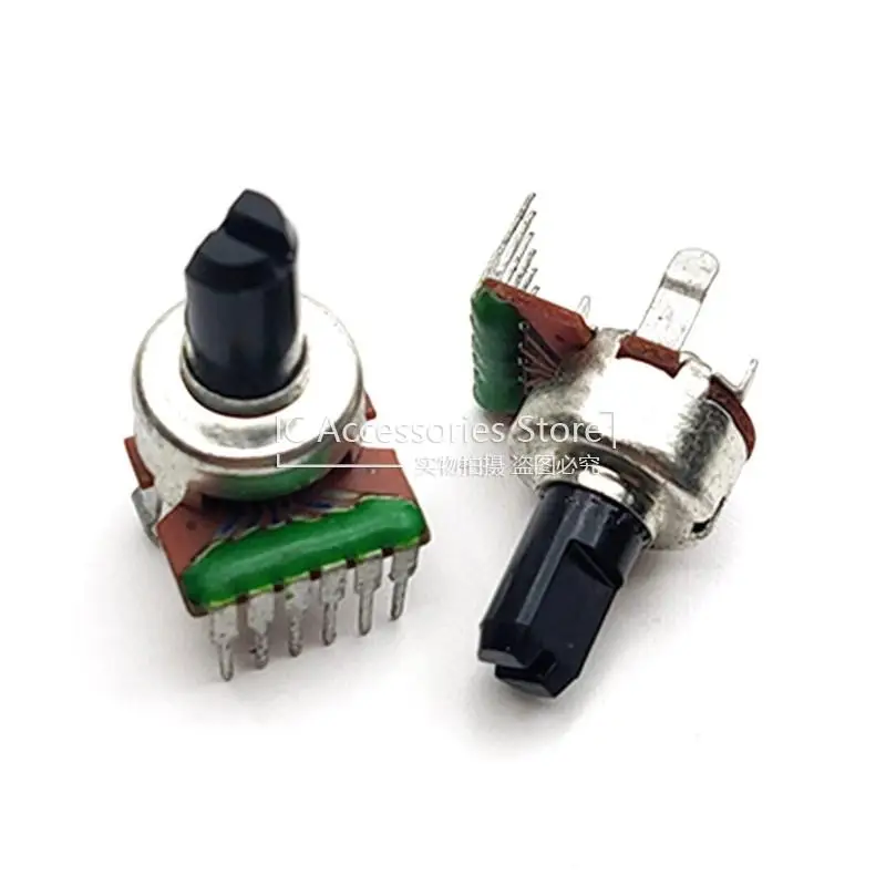 5PCS 121 Type A50K A503 A203 A20K Audio Power Amplifier Volume Dual Channel Potentiometer Handle Length 10MM Single Row 6Pin