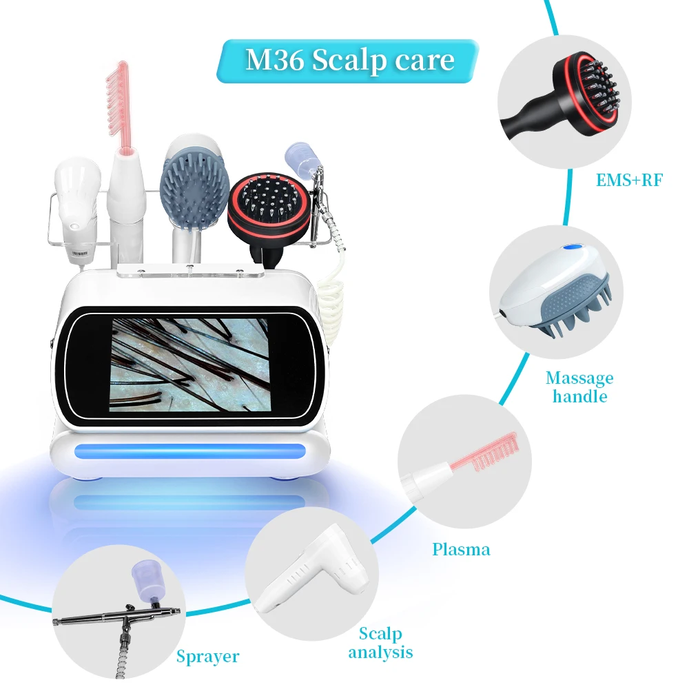 

Convenience Efficiency Multifunctional 5 In 1 Skin Analyzer Scalp Care Salon Home Use Beauty Equipment Hair Removal Machine