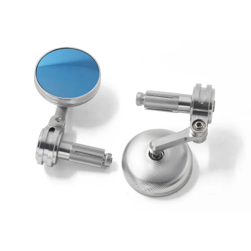 

Customized Universal Aluminum Alloy Motorcycle Rearview Mirror Side Placement Adjustable Folding HD Silver Black