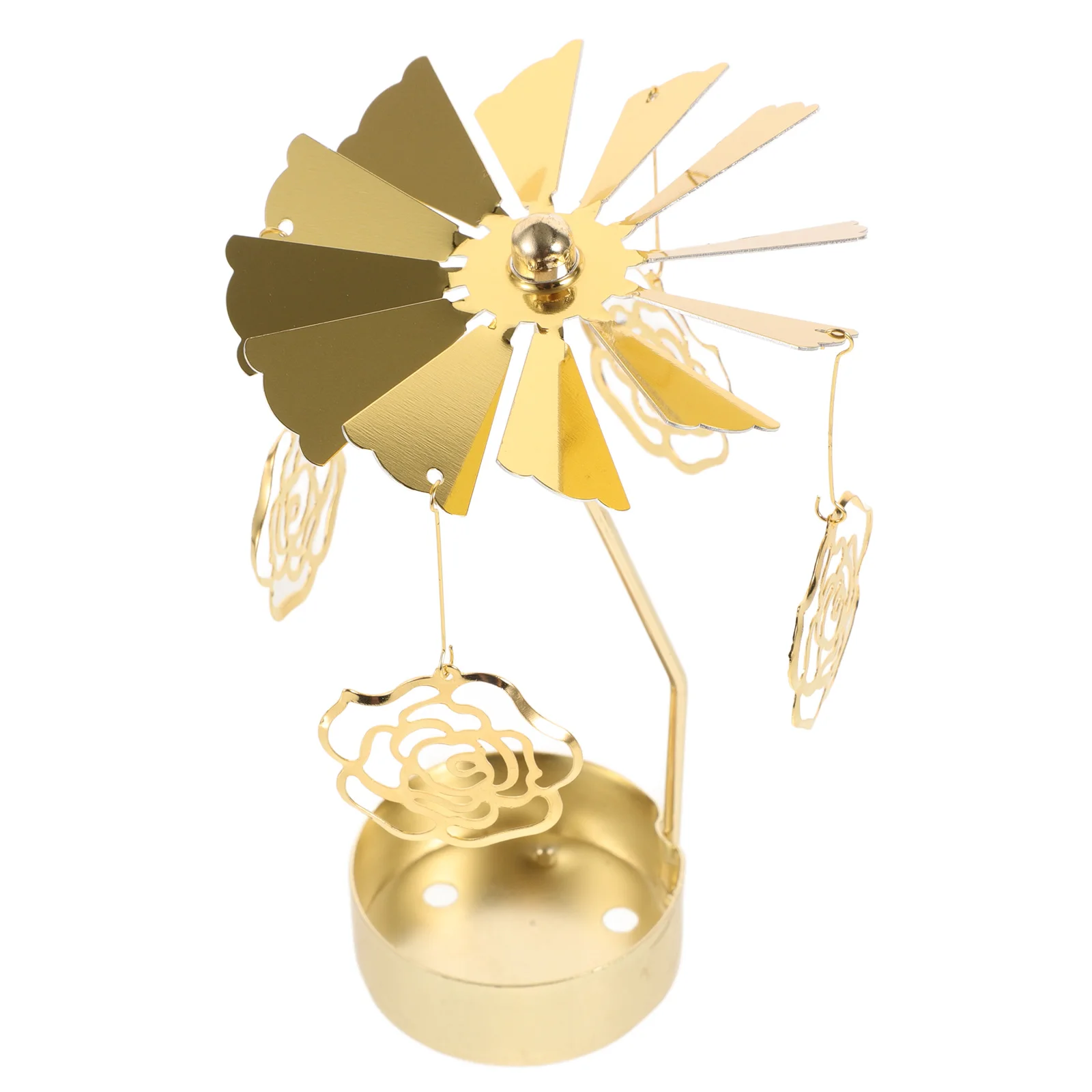

Rotating Holder Carousel Decorative Metal Candlestick Golden Spinning Tea Light Holder Wedding Birthday Gifts