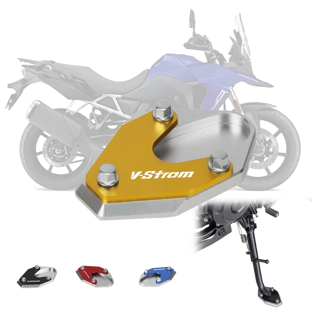 

CNC Side Stand Foot Enlarger Pad For Suzuki V-Strom 1000XT DL250 DL1050 2014-2021 Kickstand Extension
