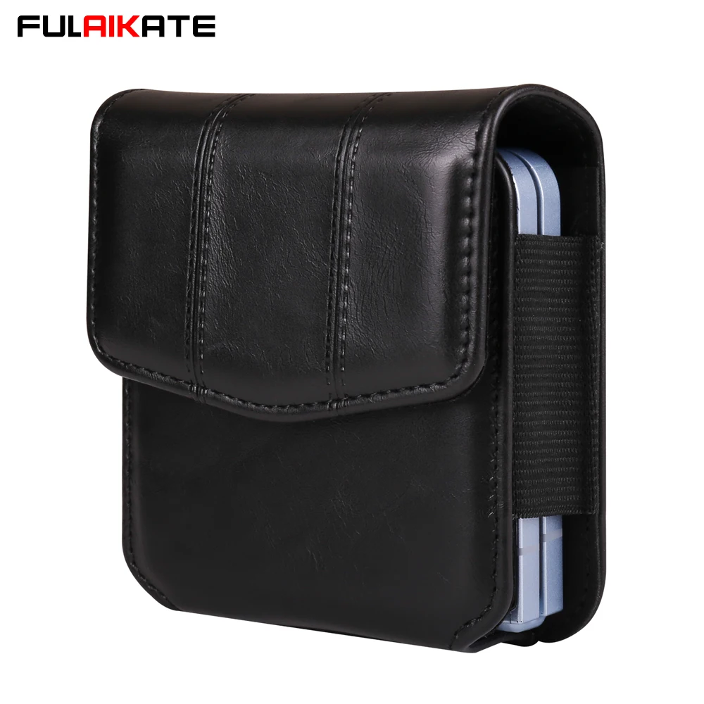 

Universal Waist Pouch for Flip Phones Samsung Z Flip 7/6/5, Huawei Pocket S, Moto Razr 60 Ultra - Elastic Phone bag, Card Slot