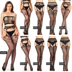 Lace Sexy Stocking Plus Size Black Thigh High Floral Stockings Suspender Garter Belt Lingerie Women's Tights Pantyhose XXXXXL