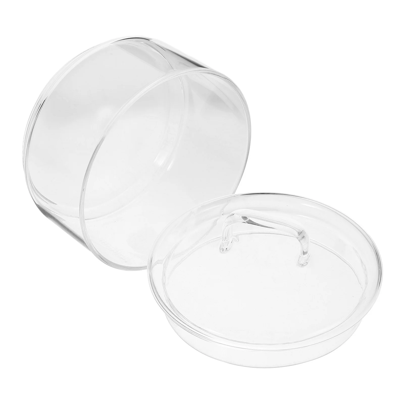 

Heat Resistant Glass Bowl Transparent Stackable Fruit Container Salad Storage Dessert Box Lid Glass Salad Bowl