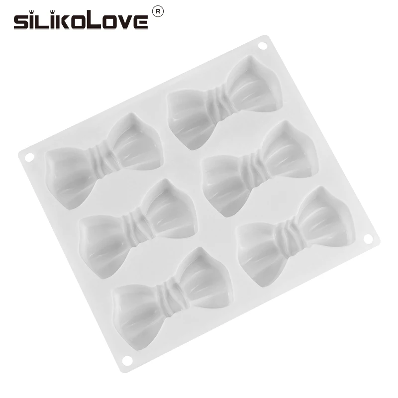 SILIKOLOVE Silicone Molds Forms Mousse Dessert Bow tie Shape Tray Cake Decorating Molds Baking  Cake For Not stick Chocolate