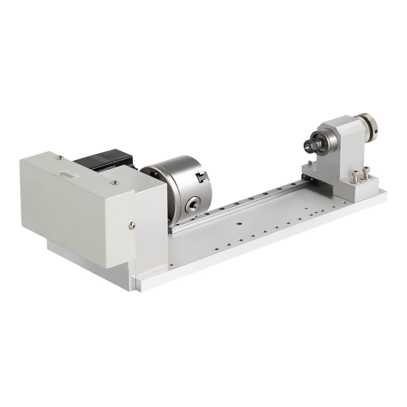 Engraving Machine Slide Rail 4th Axis Rotation Axis A Axis CNC Dividing Head CNC 3d Engraving Tools 4 Jaw Chuck AC Power
