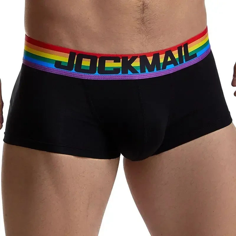 Rainbow Belt Man Underpants Boxershorts Cotton Men Boxers Male Breathable Underwear Men’s Panties Soft Boxer Briefs Balck White