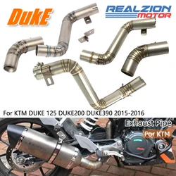 REALZION Duke Mid Pipe Motorcycle Slip-On Pipe Exhaust Pipe Connect Pipe For KTM Duke 125 Duke 250 Duke 200 Duke 390 2012-2016