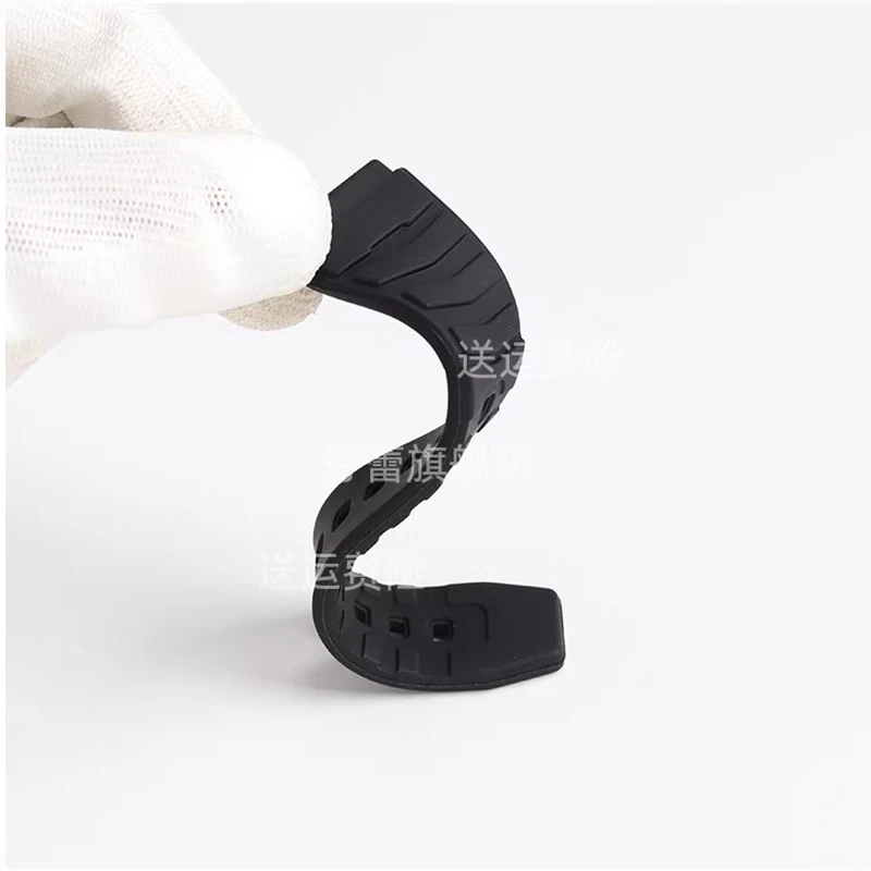 waterproof Silica gel For Casio EDIFICE EF-552 Watchband With Special Flange Watch Chain Accessory 20mm Black With Men's strap