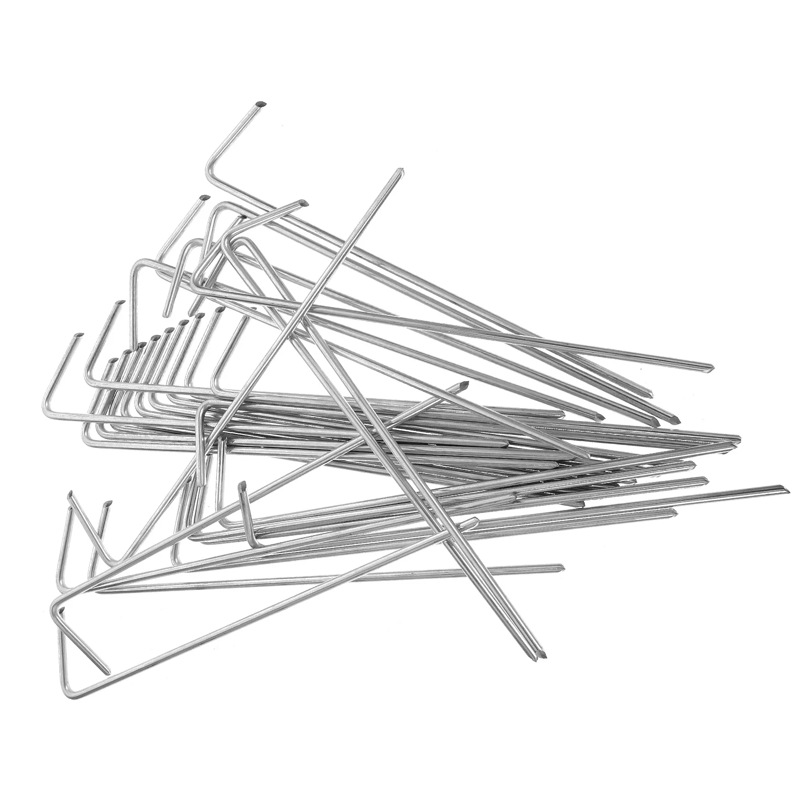 

30Pcs Outdoor Tent Stakes Iron Rust Resistant Durable Thickened J-Shape Tent Pegs Camping Ground Fixing Stakes