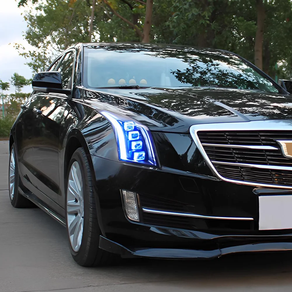 

For Cadillac ATS 2014-2018 LED Auto Headlights Assembly Upgrade Front Lamps Dynamic Flicker 4 Projector Lens Car Accessories